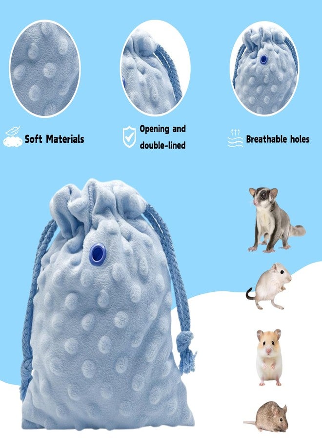TTMIMIK 2 Pcs Sugar Glider Warm Bonding Sleeping Pouch Small Pet Cotton Hanging Comfortable Nest Bed for Sugar Glider, Hamster, Gerbil, Mouse, Pet Accessory (Pink+Blue) - Image 3